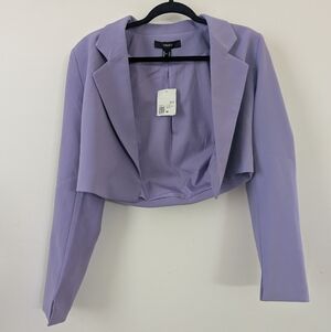 Forever 21 Light Purple Cropped Blazer